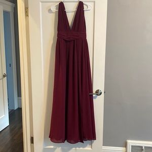 Lulus maroon bridesmaid dress - worn once, excellent condition